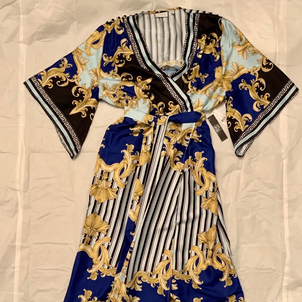 New York & Co 💋 Multicolored MAXI Dress w/belt